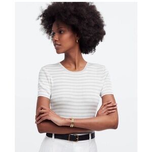 Women's White Striped Top- Madewell